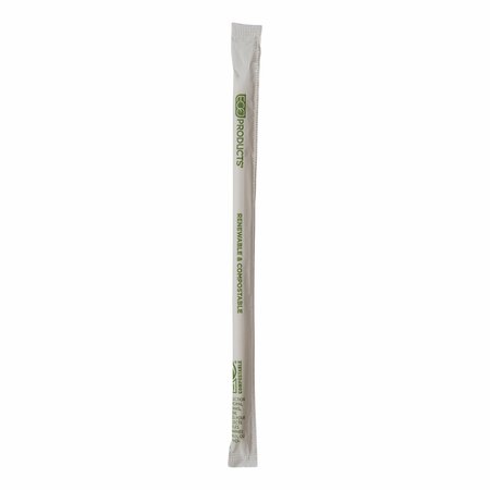 ECO-PRODUCTS Renewable and Compostable PHA Straws, 10.25 in., Natural White, 1250PK EP-STPHA1025